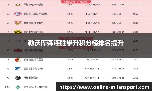 勒沃库森连胜攀升积分榜排名提升