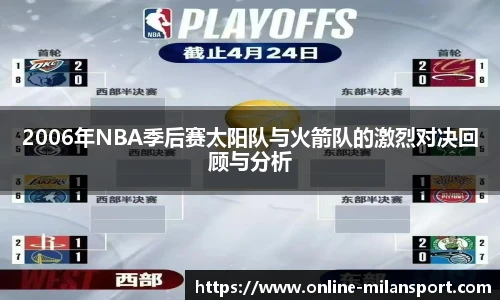 2006年NBA季后赛太阳队与火箭队的激烈对决回顾与分析